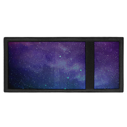Purple Turquoise Galaxy Space Print Trifold Wallet