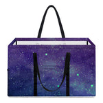Purple Turquoise Galaxy Space Print Utility Tote Bag