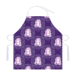 Purple Virgo Zodiac Pattern Print Adjustable Apron