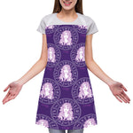 Purple Virgo Zodiac Pattern Print Adjustable Apron