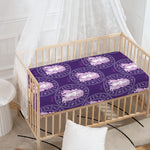 Purple Virgo Zodiac Pattern Print Baby Crib Sheet