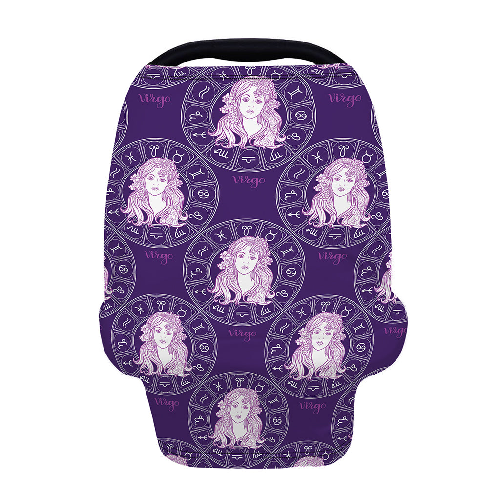 Purple Virgo Zodiac Pattern Print Baby Seat Cover