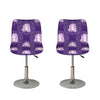 Purple Virgo Zodiac Pattern Print Bar Stool Covers