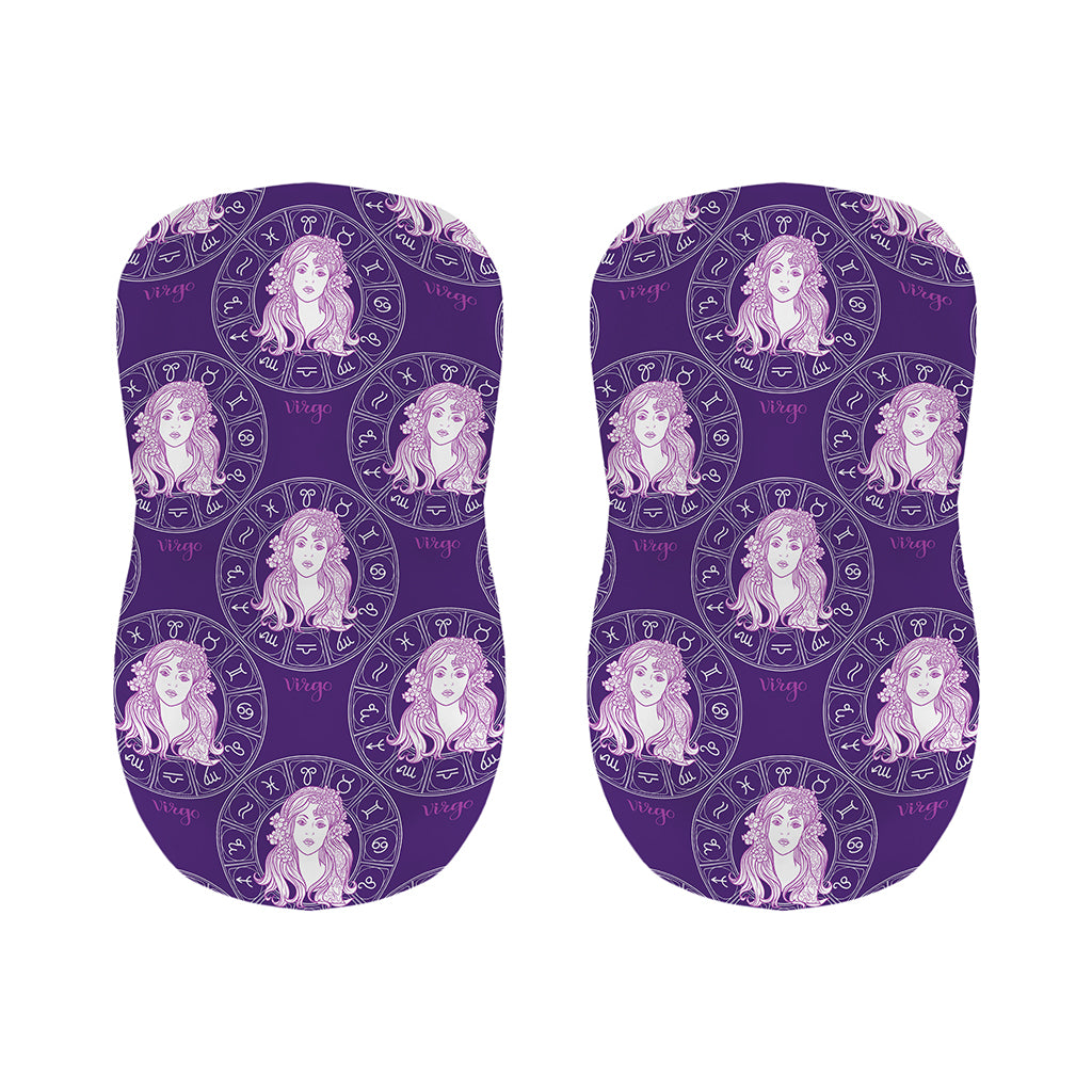 Purple Virgo Zodiac Pattern Print Bar Stool Covers