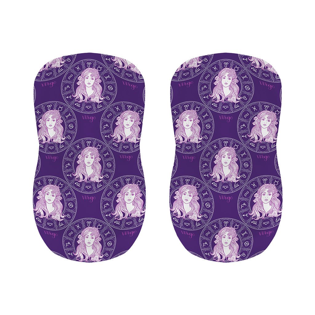 Purple Virgo Zodiac Pattern Print Bar Stool Covers