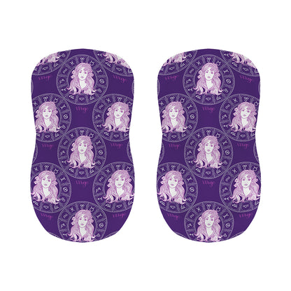 Purple Virgo Zodiac Pattern Print Bar Stool Covers