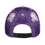 Purple Virgo Zodiac Pattern Print Baseball Cap
