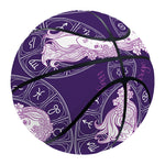 Purple Virgo Zodiac Pattern Print Basketball