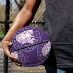 Purple Virgo Zodiac Pattern Print Basketball