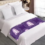 Purple Virgo Zodiac Pattern Print Bed Runner