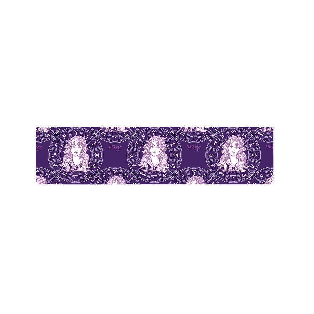 Purple Virgo Zodiac Pattern Print Bed Runner