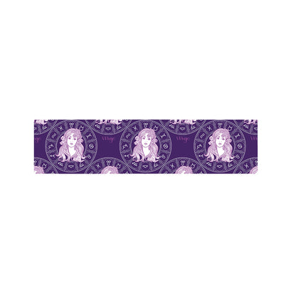 Purple Virgo Zodiac Pattern Print Bed Runner