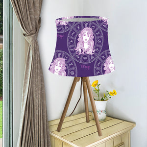 Purple Virgo Zodiac Pattern Print Bell Lamp Shade