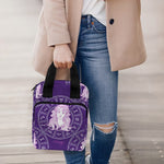 Purple Virgo Zodiac Pattern Print Bible Tote Bag
