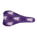 Purple Virgo Zodiac Pattern Print Bicycle Seat Cover