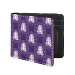 Purple Virgo Zodiac Pattern Print Bifold Wallet