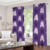 Purple Virgo Zodiac Pattern Print Blackout Grommet Curtains