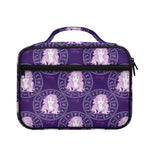 Purple Virgo Zodiac Pattern Print Briefcase Bible Bag