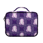 Purple Virgo Zodiac Pattern Print Briefcase Bible Bag