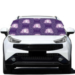 Purple Virgo Zodiac Pattern Print Car Windshield Snow Cover