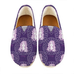 Purple Virgo Zodiac Pattern Print Casual Shoes