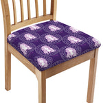 Purple Virgo Zodiac Pattern Print Chair Cushion Cover