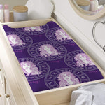 Purple Virgo Zodiac Pattern Print Changing Pad Cover