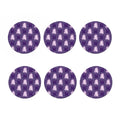 Purple Virgo Zodiac Pattern Print Coaster Set