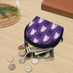 Purple Virgo Zodiac Pattern Print Coin Purse