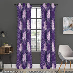 Purple Virgo Zodiac Pattern Print Curtain