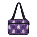 Purple Virgo Zodiac Pattern Print Double Strap Bible Bag