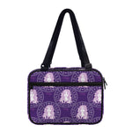 Purple Virgo Zodiac Pattern Print Double Strap Bible Bag