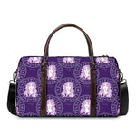 Purple Virgo Zodiac Pattern Print Duffle Bag