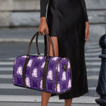 Purple Virgo Zodiac Pattern Print Duffle Bag