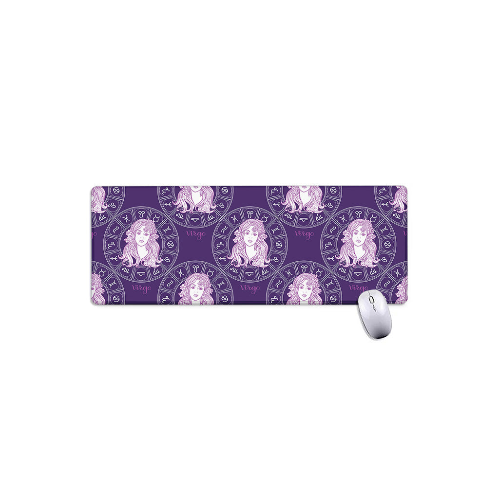 Purple Virgo Zodiac Pattern Print Extended Mouse Pad