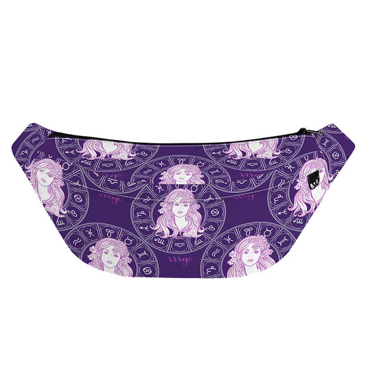 Purple Virgo Zodiac Pattern Print Fanny Pack