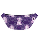Purple Virgo Zodiac Pattern Print Fanny Pack