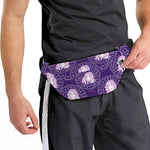 Purple Virgo Zodiac Pattern Print Fanny Pack
