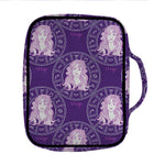 Purple Virgo Zodiac Pattern Print Front Pocket Bible Bag