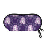 Purple Virgo Zodiac Pattern Print Glasses Case