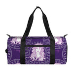 Purple Virgo Zodiac Pattern Print Gym Bag