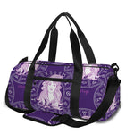 Purple Virgo Zodiac Pattern Print Gym Bag