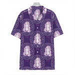 Purple Virgo Zodiac Pattern Print Hawaiian Shirt