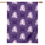 Purple Virgo Zodiac Pattern Print House Flag