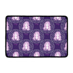 Purple Virgo Zodiac Pattern Print Kitchen Mat