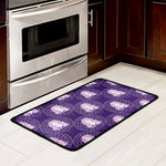 Purple Virgo Zodiac Pattern Print Kitchen Mat
