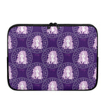 Purple Virgo Zodiac Pattern Print Laptop Sleeve