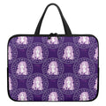 Purple Virgo Zodiac Pattern Print Laptop Sleeve With Handle