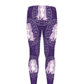 Purple Virgo Zodiac Pattern Print Men's Leggings