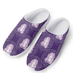 Purple Virgo Zodiac Pattern Print Mesh Casual Shoes